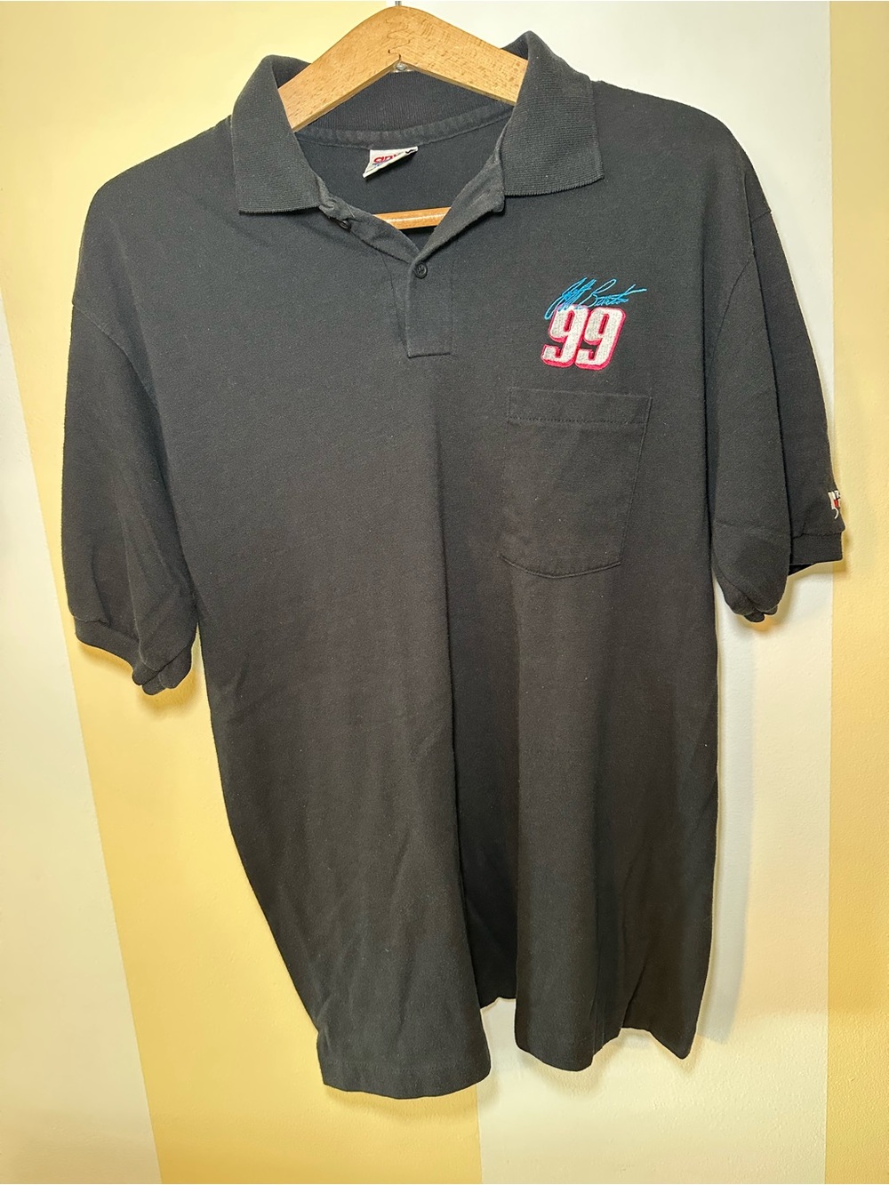 VTG 90s Jeff Burton 99 Roush Racing Polo Shirt L USA